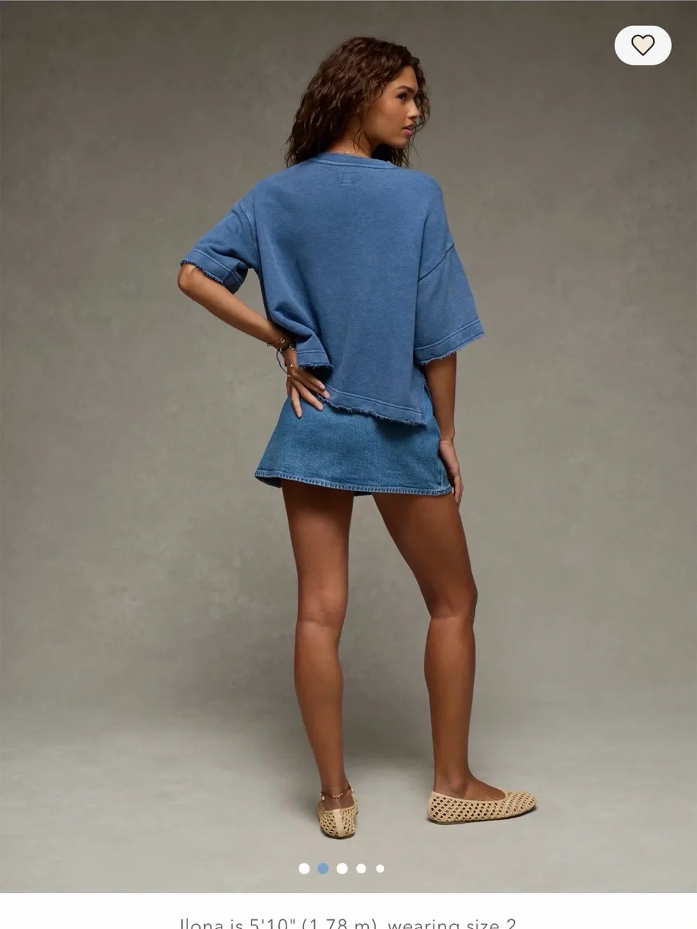 American Eagle Outfitters Blue Denim Wrap Mini Skirt